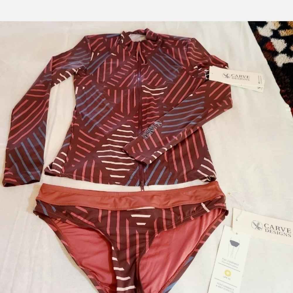 Carve Designs Patterned Swim Set
